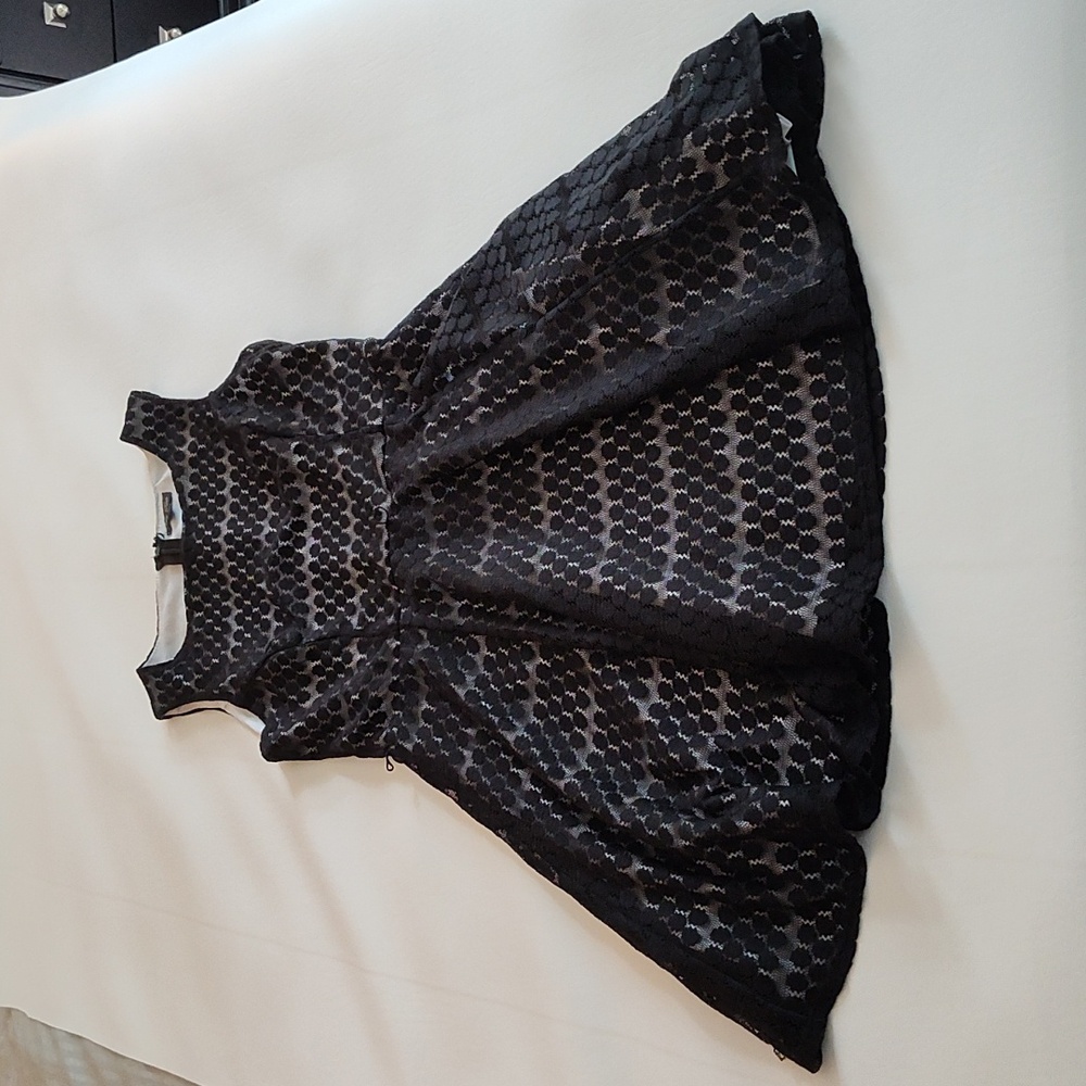 Lily Rose Mini Dress Size S Skater Skirt Black Lace Little Black Dress Classic
